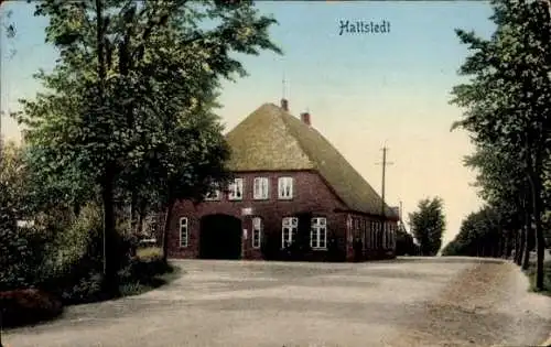 Ak Hattstedt in Nordfriesland, Bauernhaus