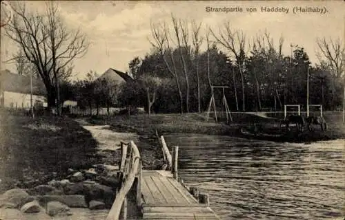 Ak Haddeby Busdorf in Schleswig Holstein, Strandpartie