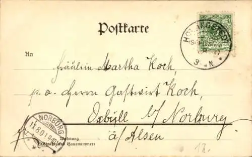 Ak Hollingstedt an der Treene, Meierei, Kirche