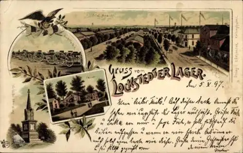 Litho Lockstedt in Holstein, Lockstedter Lager, Truppenübungsplatz, Gesamtansicht, Denkmal