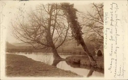 Ak Coventry West Midlands England, Fluss, Brücke