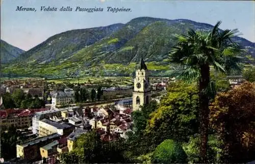 Ak Meran Merano Südtirol, Veduta dalla Passeggiata Tappeiner