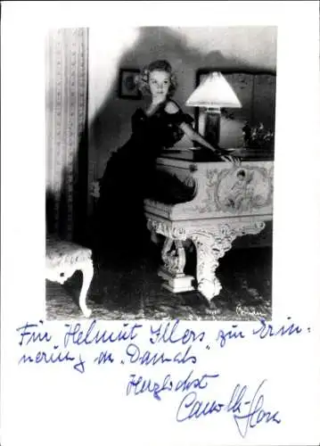 Foto Schauspielerin Camilla Horn, Filmszene, Autogramm