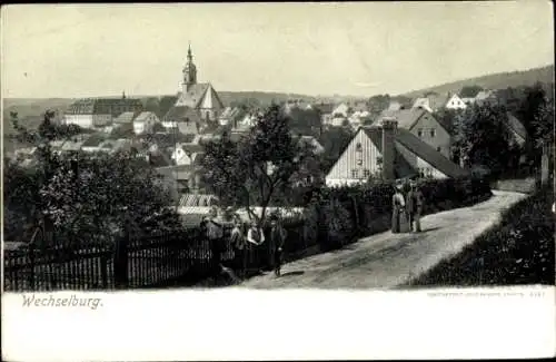 Ak Wechselburg in Sachsen, Gesamtansicht