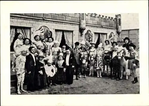 Ak Schneider´s Liliputaner-Stadt und Zirkus-Revue, Gruppenbild