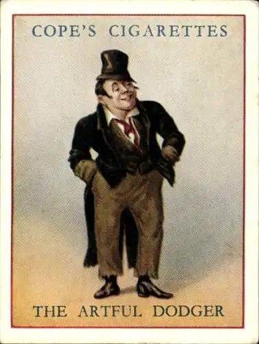 Sammelbild Charaktere von Charles Dickens No. 3 The Artful Dodger, Oliver Twist, Zitat