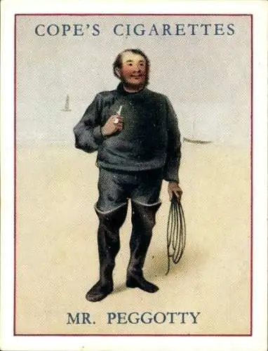 Sammelbild Charaktere von Charles Dickens No. 10 Mr. Peggotty, David Copperfield, Zitat