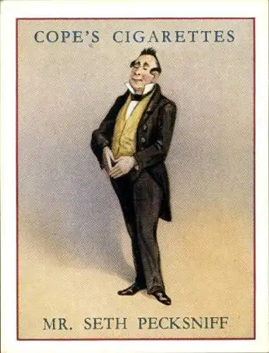 Sammelbild Charaktere von Charles Dickens No. 12 Mr. Seth Pecksniff, Martin Chuzzlewit, Zitat