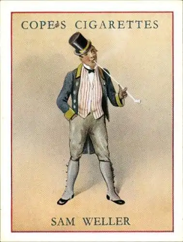 Sammelbild Charaktere von Charles Dickens No. 16 Sam Weller, Pickwick Papers, Zitat