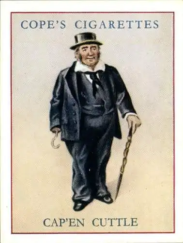 Sammelbild Charaktere von Charles Dickens No. 22 Cap'en Cuttle, Dombey & Son, Zitat