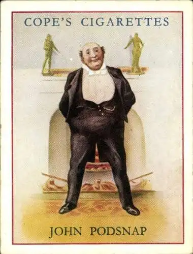 Sammelbild Charaktere von Charles Dickens No. 25 John Podsnap, Our Mutual Friend, Zitat