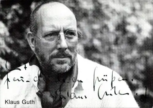 Ak Schauspieler Klaus Guth, Portrait, Autogramm