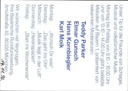 Ak Schauspieler Elmar Gunsch, Portrait, Autogramm