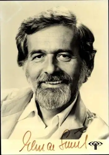 Ak Elmar Gunsch, Österreichischer Moderator, Autor und Schauspieler, Portrait, Autogramm