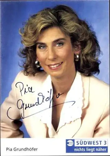 Ak Schauspielerin Pia Grundhöfer, Portrait, Autogramm, Südwest 3