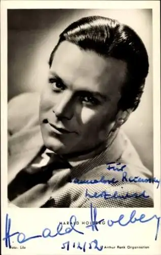 Ak Schauspieler Harald Holberg, Portrait, Autogramm