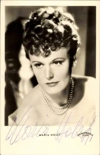 Ak Schauspielerin Maria Holst, Portrait, Panorama Film, Autogramm