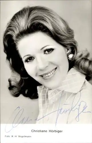 Ak Schauspielerin Christiane Hörbiger, Portrait, Autogramm