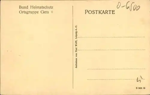 Ak Gera in Thüringen, Wohnhaus in der Mühlengasse