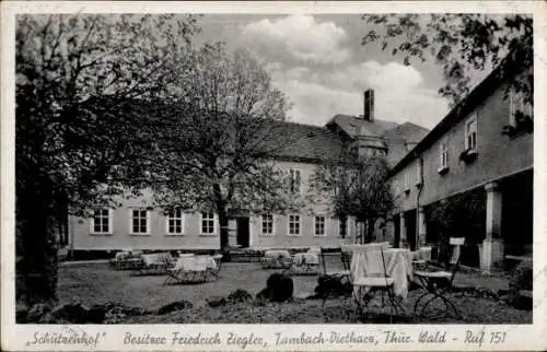 Ak Tambach Dietharz im Thüringer Wald, Gasthaus Schützenhof