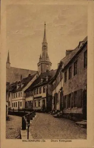 Ak Waldenburg in Sachsen, Obere Kirchgasse