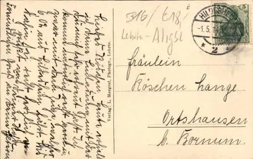 Ak Aligse Lehrte in Niedersachsen, Einholen des Findlings am 19. Februar 1914