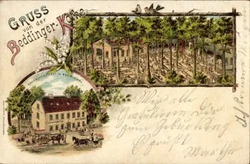 Litho Beddingen Salzgitter in Niedersachsen, Gastwirtschaft Beddinger Köthe