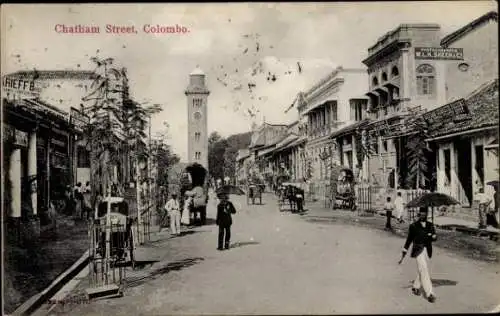 Ak Colombo Ceylon Sri Lanka, Chatham Street, Photographers W. L. H. Skeen & Co