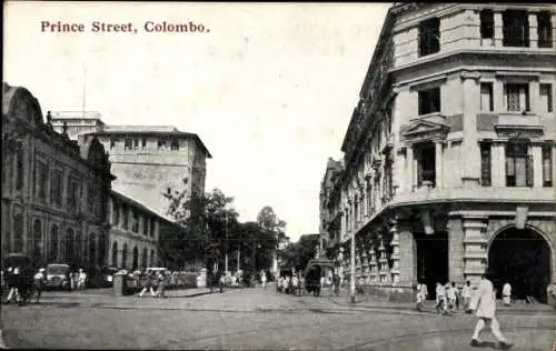 Ak Colombo Ceylon Sri Lanka, Prinzenstraße