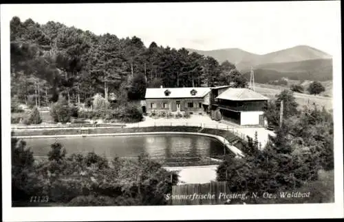 Ak Markt Piesting Niederösterreich, Waldbad