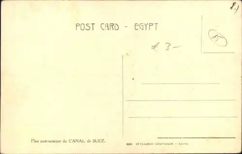 Ak Kairo Ägypten, Suez Kanal, Panorama