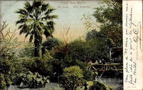 Ak Buenos Aires Argentinien, Plaza San Martin