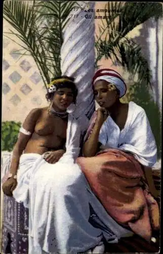 Ak Junges Liebespaar, Maghreb, Busen