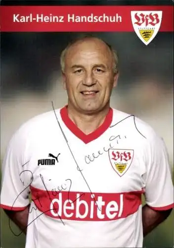 Autogrammkarte Fußball, Karl-Heinz Handschuh, VfB Stuttgart