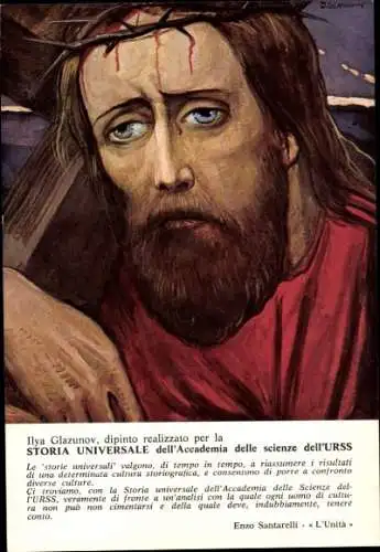 Künstler Ak Glazunov, Jesus trägt das Kreuz