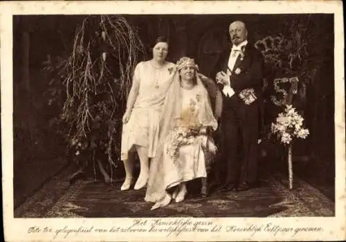 Ak Königin Wilhelmina und Prinz Heinrich zu Mecklenburg, 25. Hochzeitstag, Prinzessin Juliana