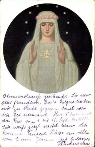 Künstler Ak Kunz, Fr., Heilige Herz Mariä