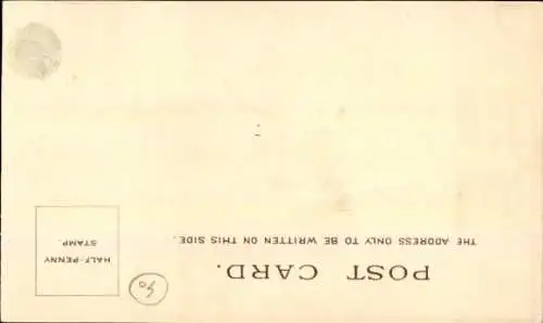 Litho London City England, Trafalgar Square, Nelsonsäule