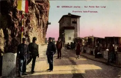 Ak Grimaldi, Sul Ponte San Luigi, Frontiera Francese