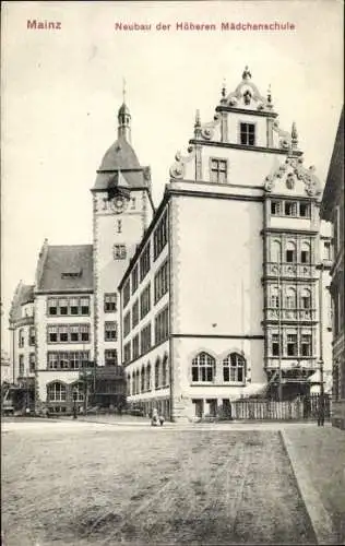 Ak Mainz am Rhein, Neubau der Höheren Mädchenschule