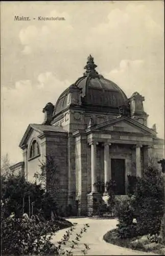 Ak Mainz am Rhein, Krematorium