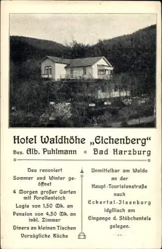 Ak Bad Harzburg am Harz, Hotel Waldhöhe Eichenberg