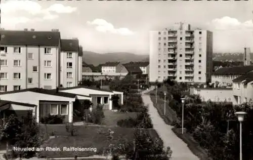 Ak Neuwied am Rhein, Raiffeisenring, Hochhaus