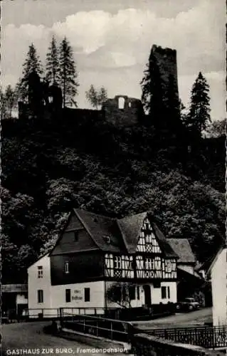 Ak Grenzau Höhr Grenzhausen im Westerwald, Gasthaus Zur Burg