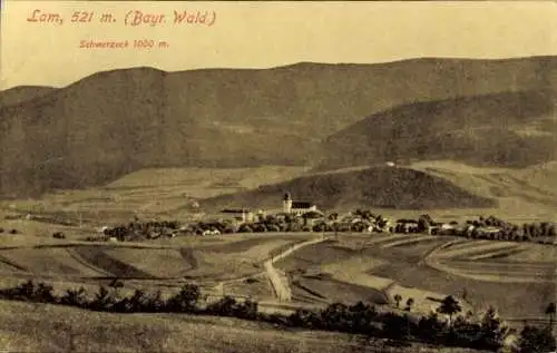 Ak Lam im Bayerischen Wald Oberpfalz, Panorama, Schwarzeck