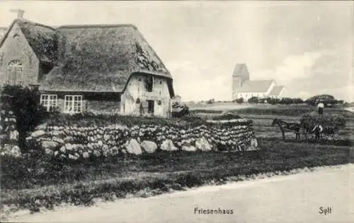 Ak Insel Sylt in Nordfriesland, Friesenhaus