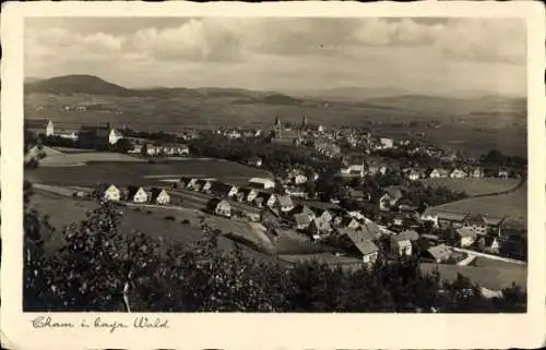 Ak Cham in der Oberpfalz, Panorama