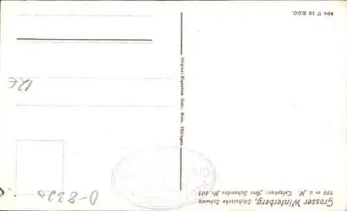 Ak Ostrau Bad Schandau Sächsische Schweiz, Großer Winterberg, Blick vom kleinen Winterberg