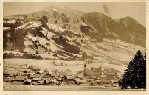 Ak Rettenberg im Allgäu, Ort im Winter