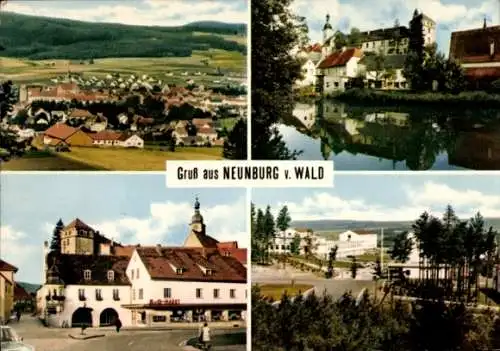 Ak Neunburg vorm Wald Oberpfalz, Gesamtansicht, Teilansichten